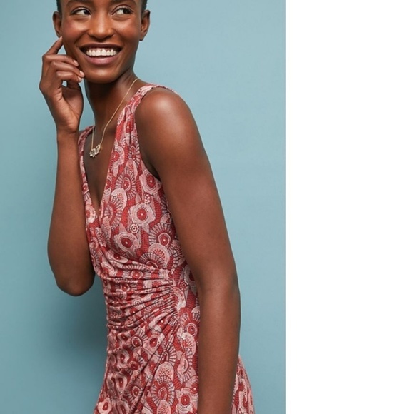 NWT Anthropologie Yvette Ruched Dress - Picture 3 of 3